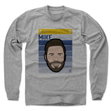 Mens Long Sleeve Heather Gray