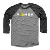 Mens Baseball T-Shirt Black / Heather Gray