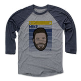 Mens Baseball T-Shirt Navy / Heather Gray