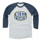 Mens Baseball T-Shirt Indigo / Ash